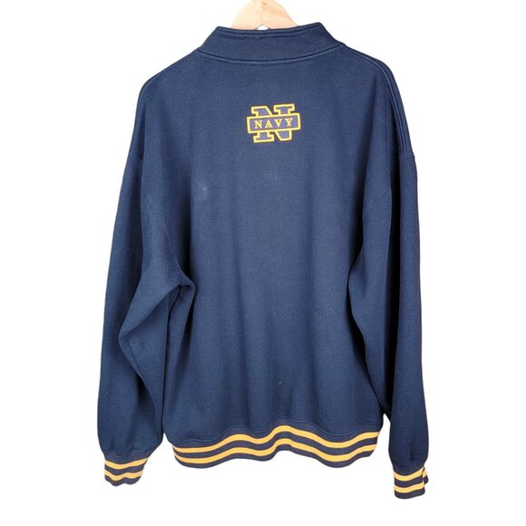 Vintage US Navy Jacket Men's XL Champion NCAA Naval Academy Full Zip Logo 90's - Picture 2 of 9